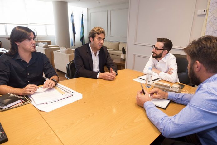 Leo Boto y Agustín Simone Ministro de Infraestructura Pcia