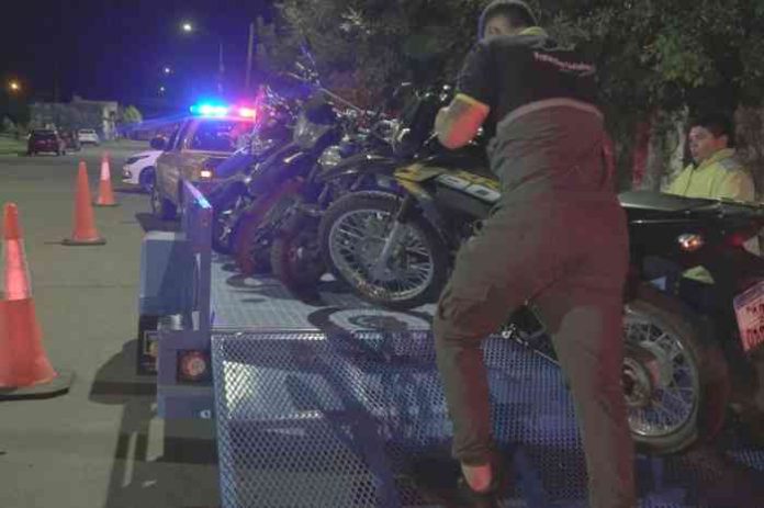 Un auto y 37 motos secuestradas