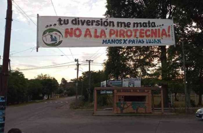 No a la pirotecnia Manos x patas Cartel