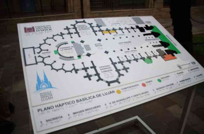 Basílica Plano háptico para personas ciegas