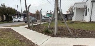 Construyeron nuevas veredas en el CAPS del barrio Padre Varela