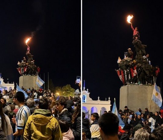 Preocupación por accidentes o daños al Monumento a Belgrano durante los festejos de la Selección
